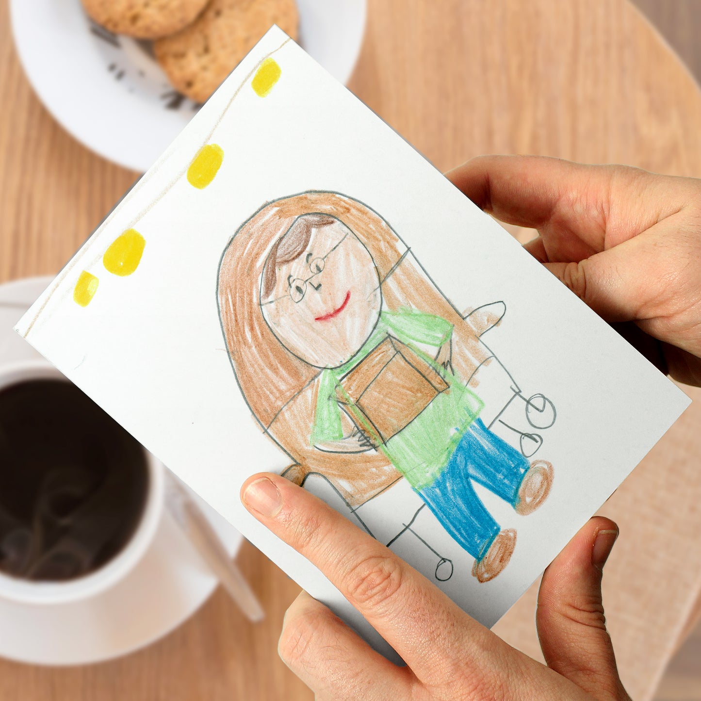 Personalised Childrens Drawing Photo Upload Card