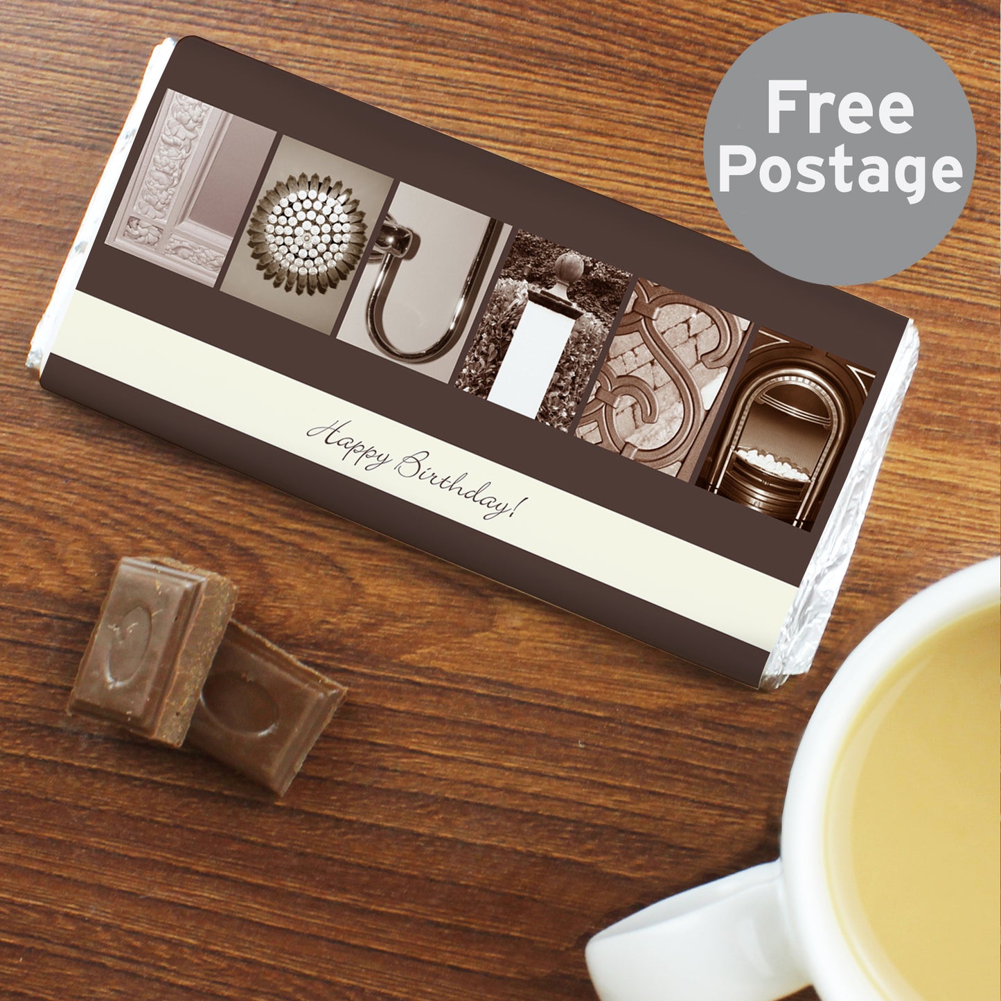 Personalised Any Message Affection Art Milk Chocolate Bar