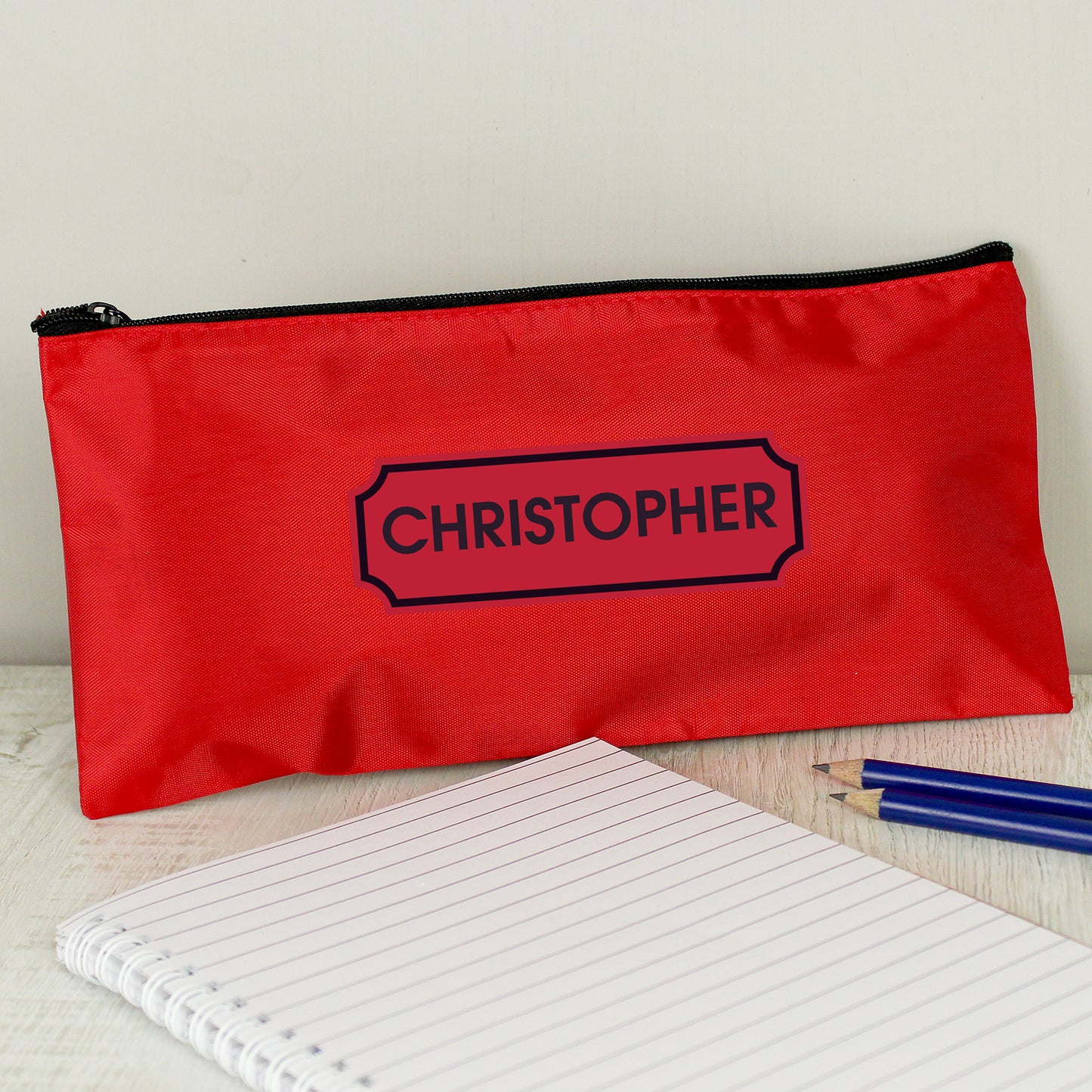 Personalised Red Pencil Case