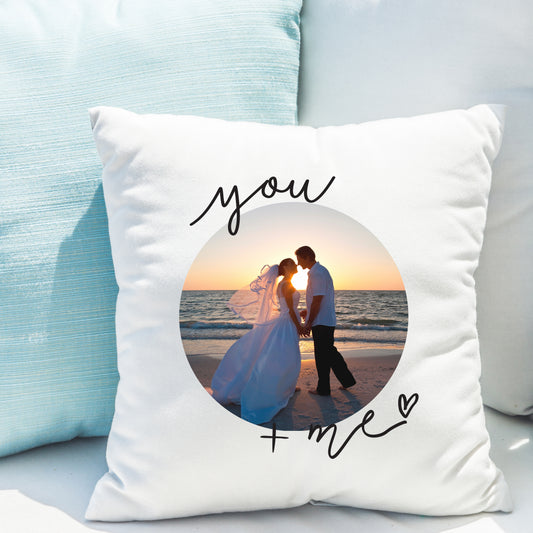 Personalised You & Me Photo Upload Cushion