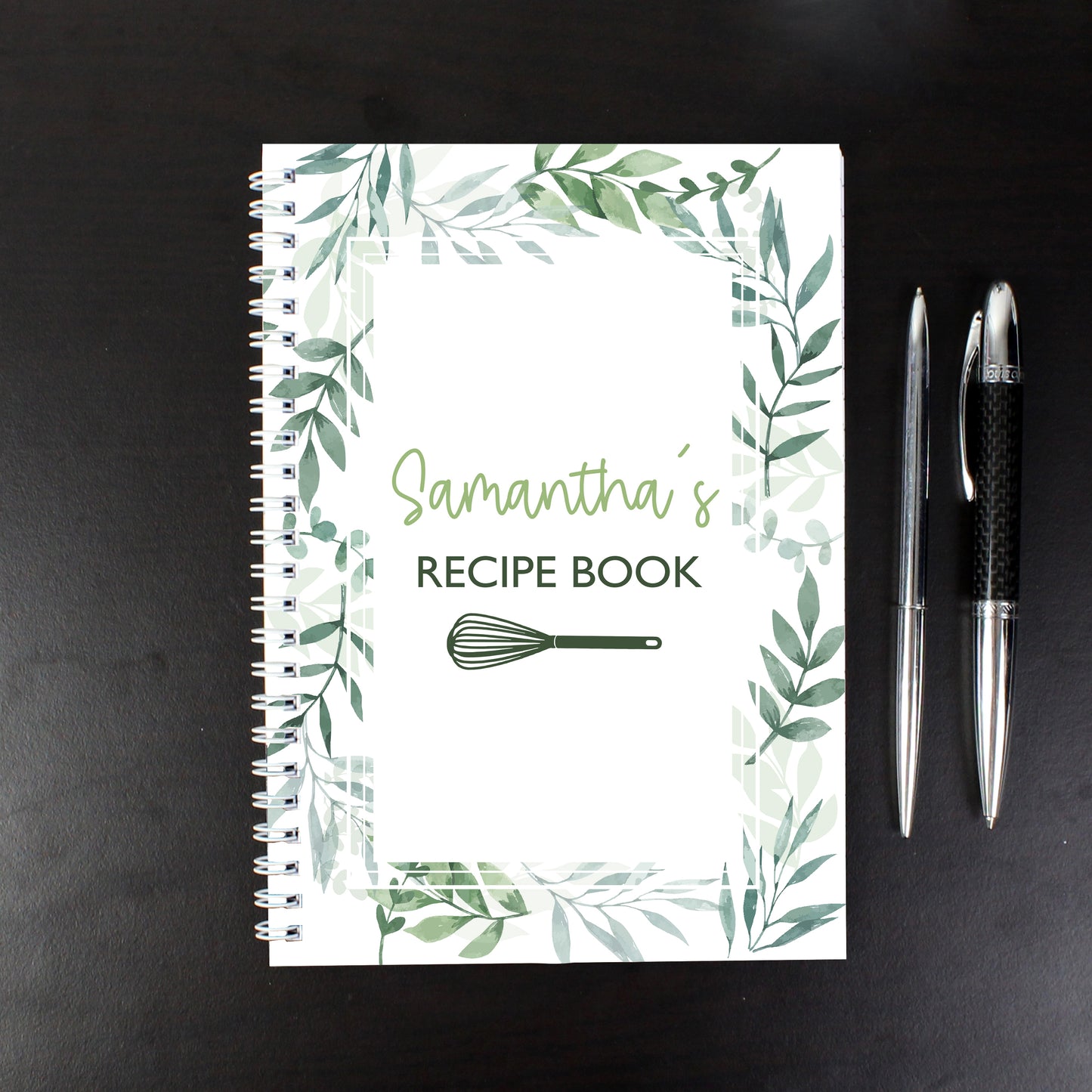 Personalised Botanical A4 Recipe Book Journal