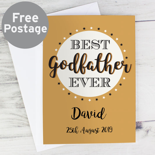 Personalised Best Godfather Card