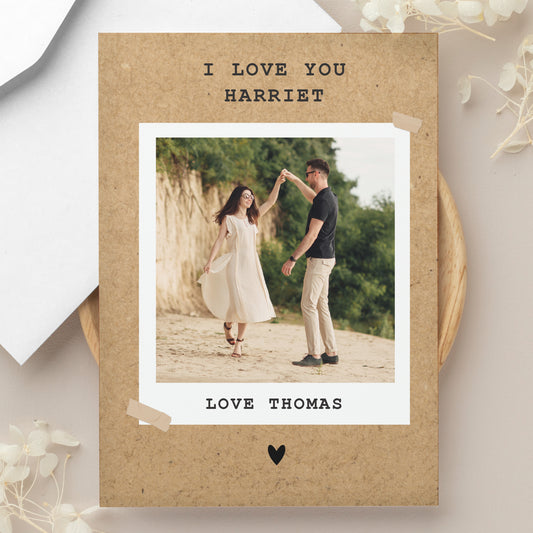 Personalised Polaroid Photo Upload Greeting Card