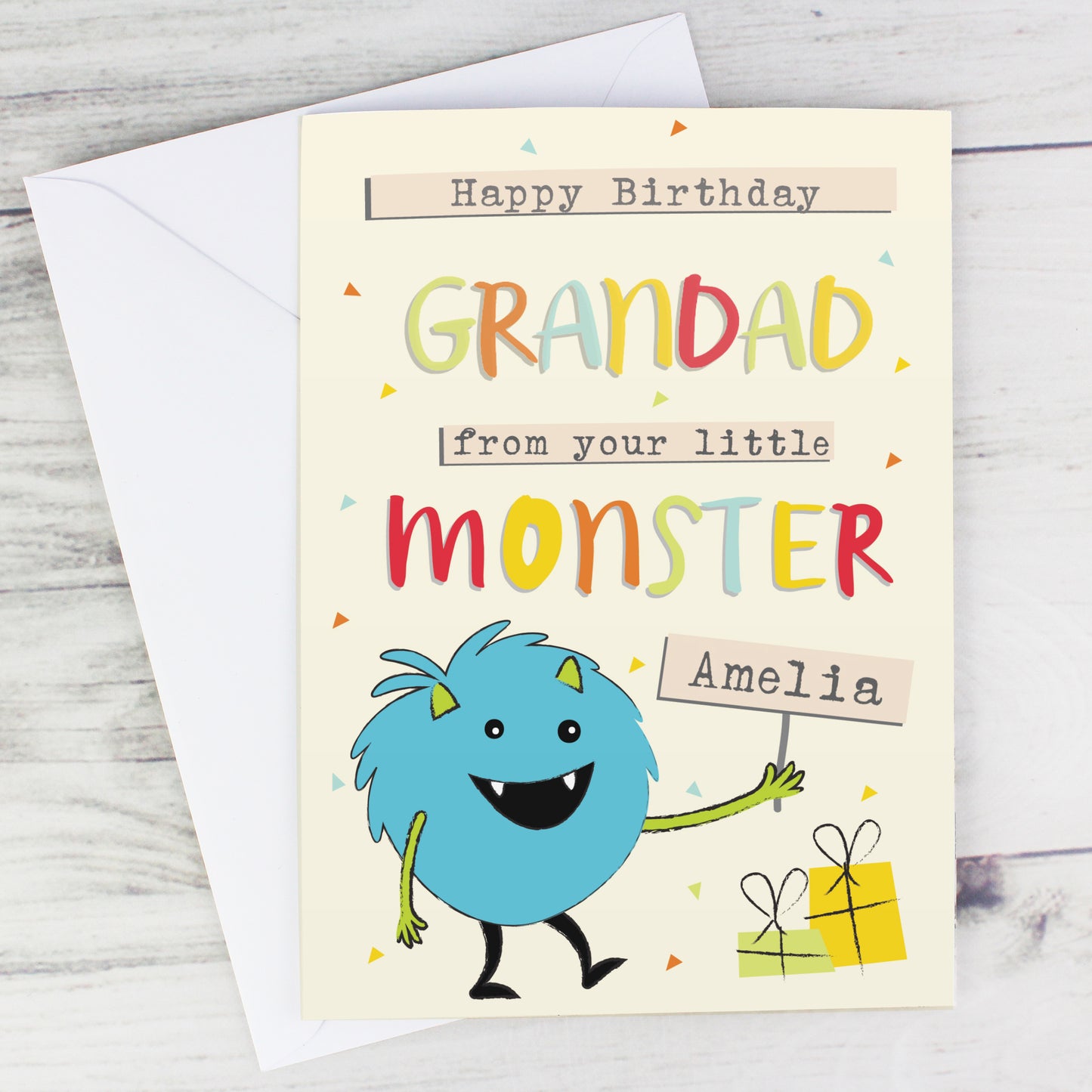 Personalised Little Monster Card