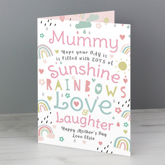 Personalised Rainbows & Sunshine Card