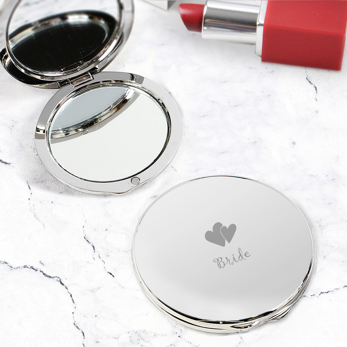 Bride Round Compact Mirror