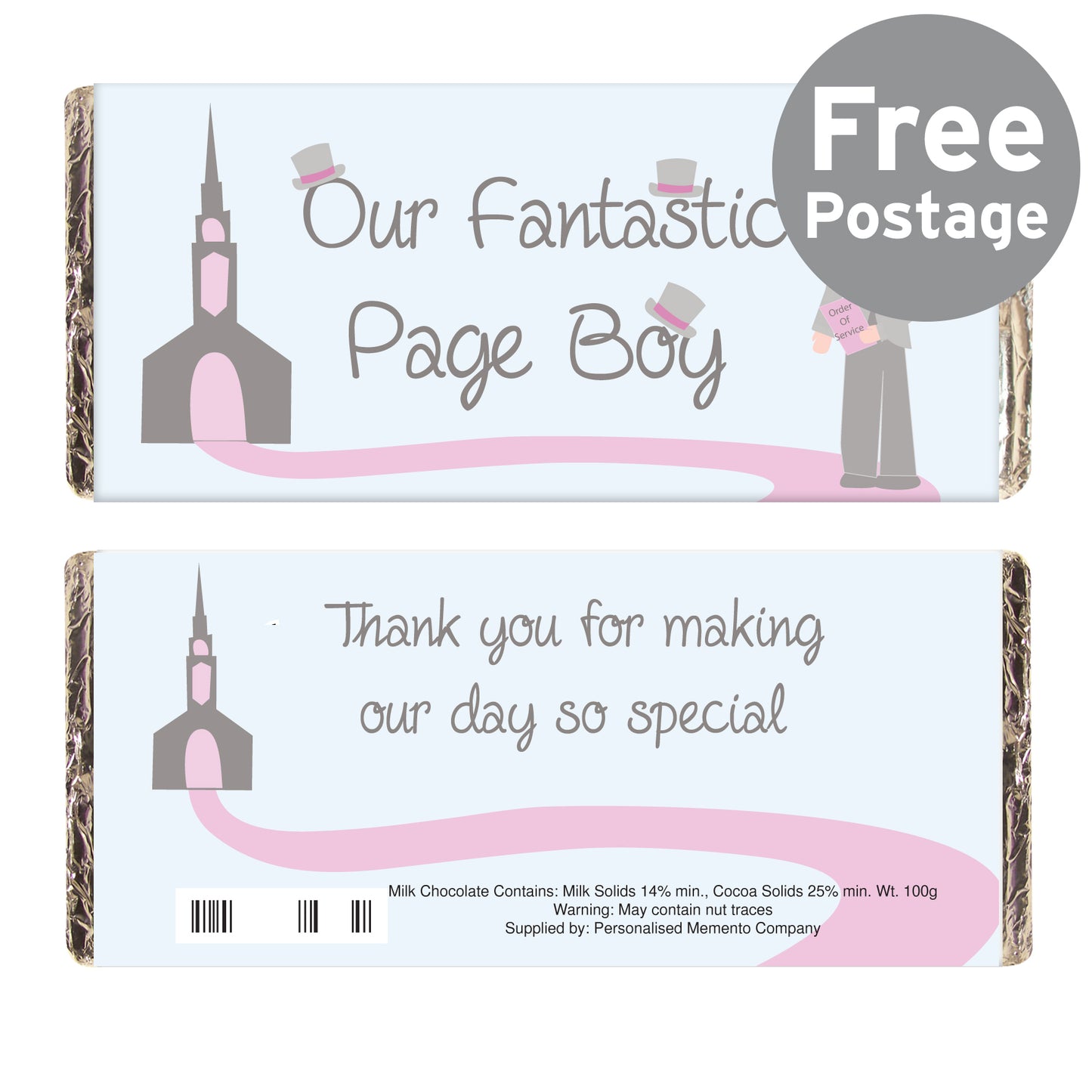 Fabulous Page Boy Milk Chocolate Bar