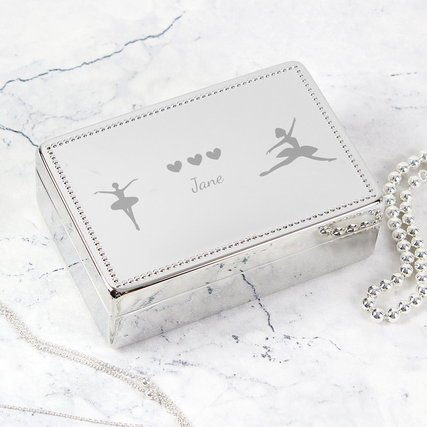 Personalised Ballerina Rectangular Jewellery Box