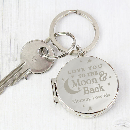 Personalised To the Moon and Back...Photo Keyring