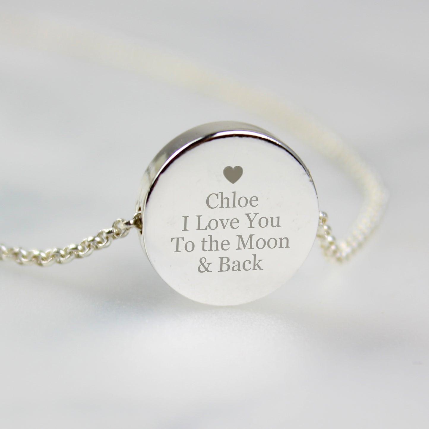 Personalised Any Message Disc Necklace