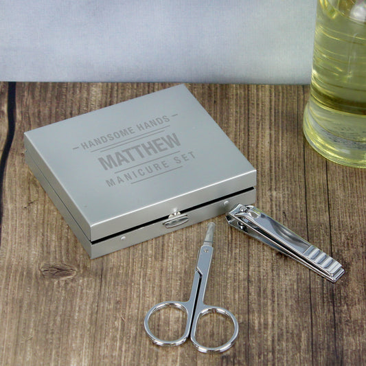 Personalised Handsome Hands Manicure Set