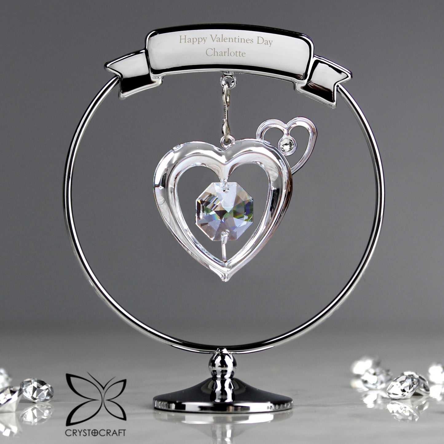 Personalised Crystocraft Heart Ornament