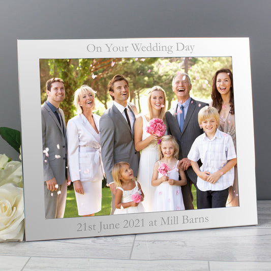 Personalised 10x8 Landscape Silver Photo Frame