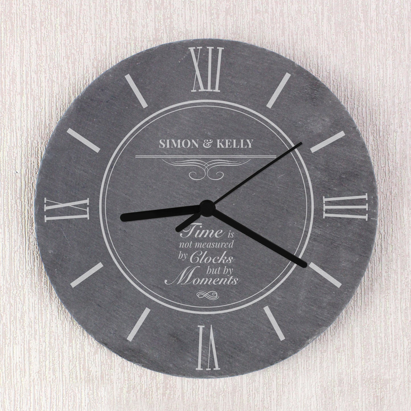 Personalised Moments Slate Clock