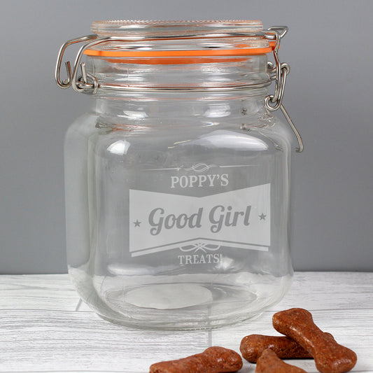 Personalised Retro Label Glass Kilner Jar