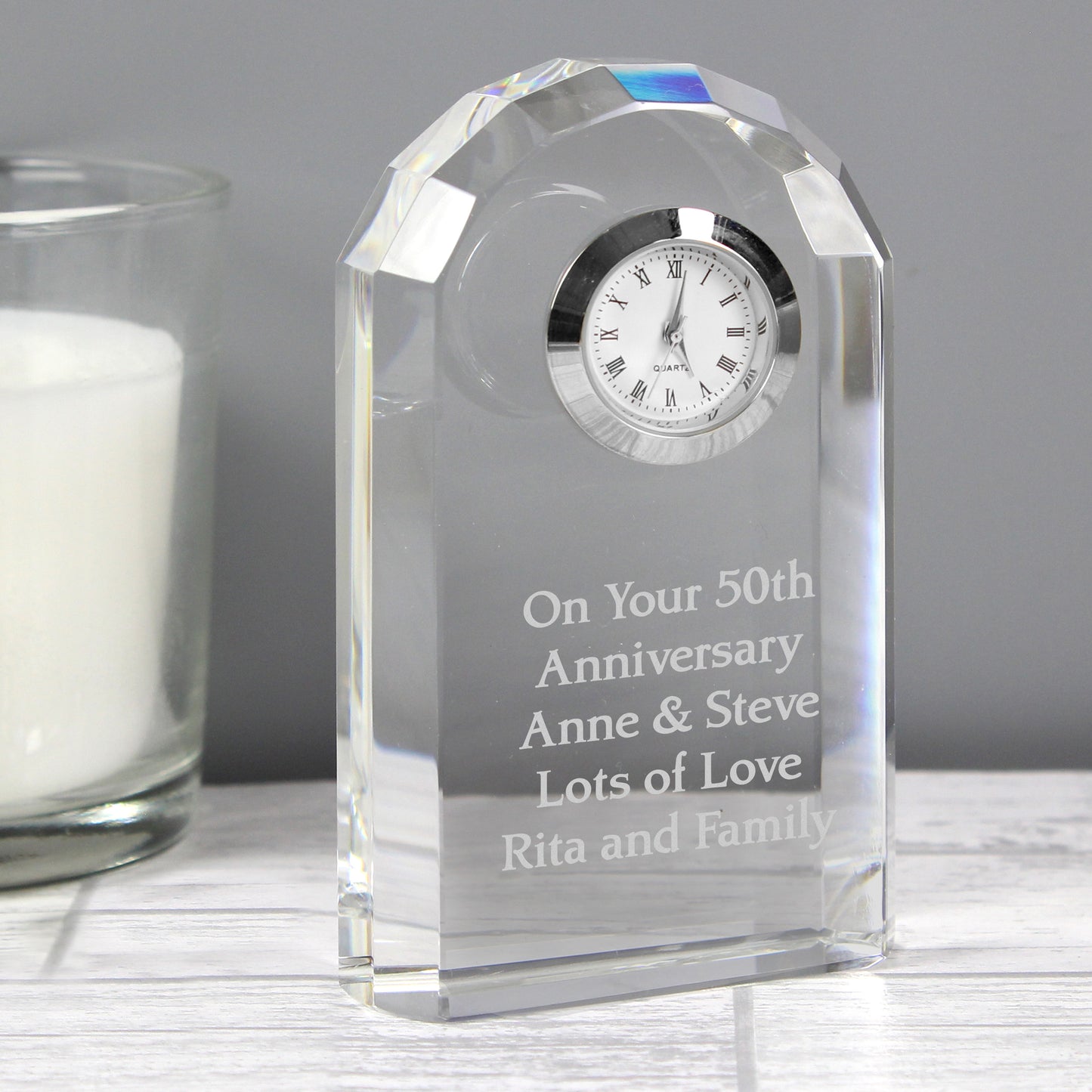 Personalised Crystal Clock