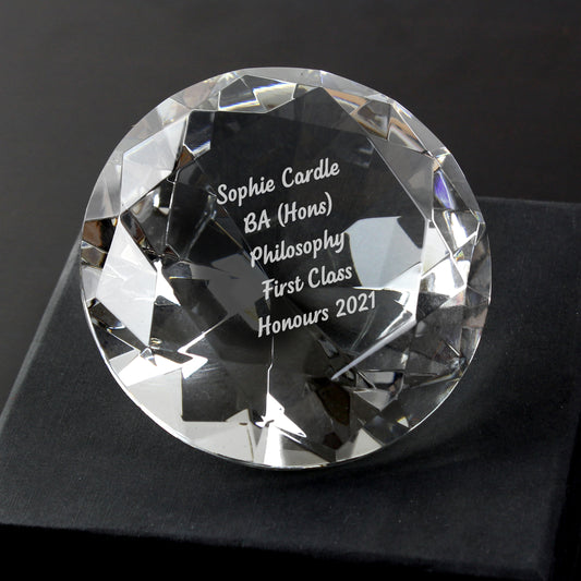 Personalised Diamond Paperweight