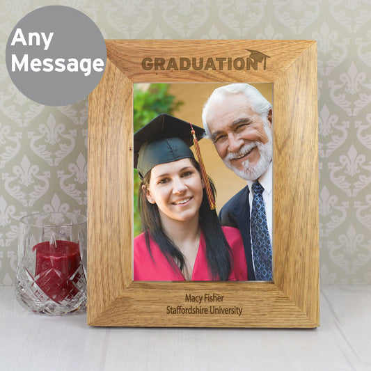 Personalised Graduation 5x7 Wooden Photo Frame