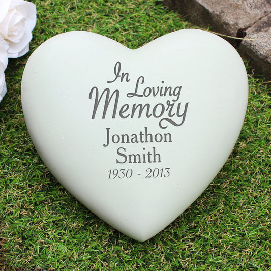 Personalised In Loving Memory Heart Memorial