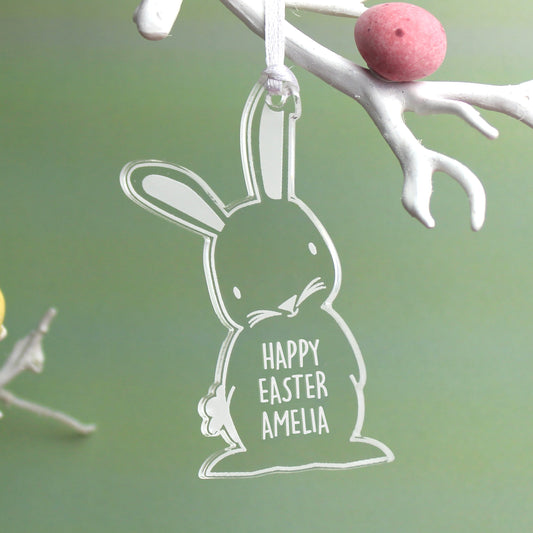 Personalised Acrylic Easter Bunny Decoration