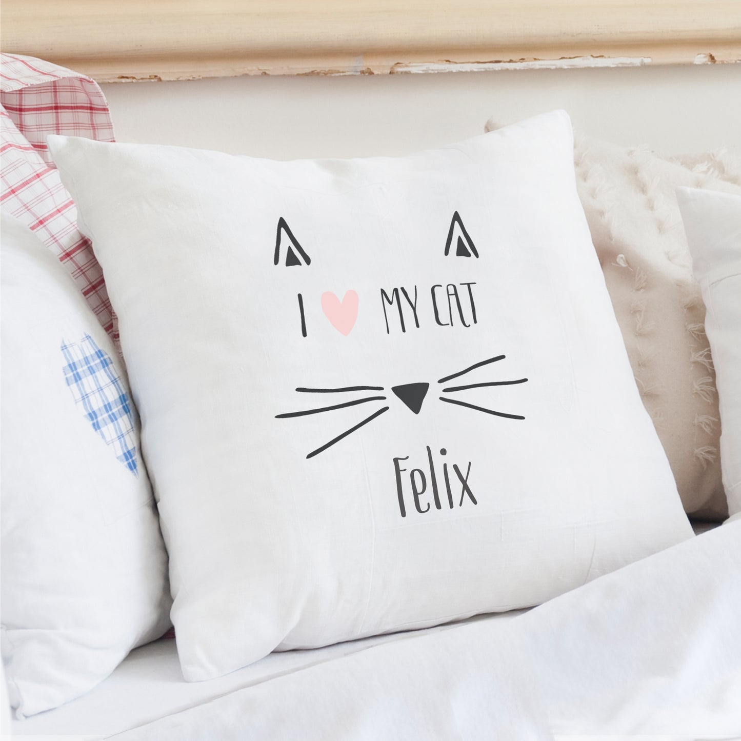 Personalised Cat Features Cushion