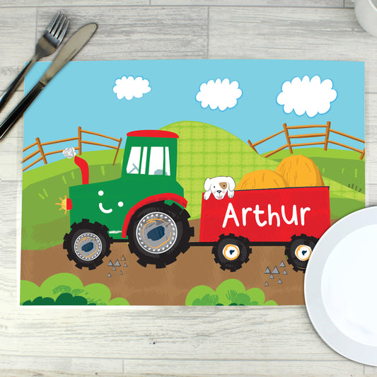 Personalised Tractor Placemat