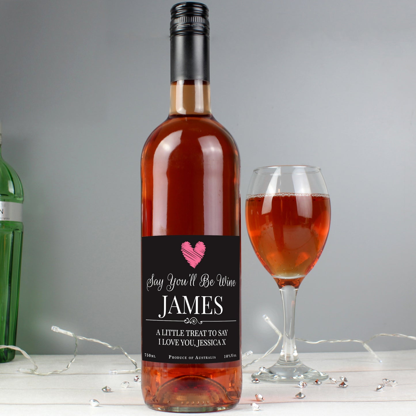Personalised Say You'll Be Wine Rose Wine