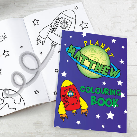 Personalised Space Colouring Book