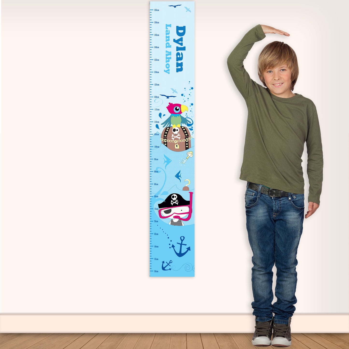 Personalised Pirate Height Chart