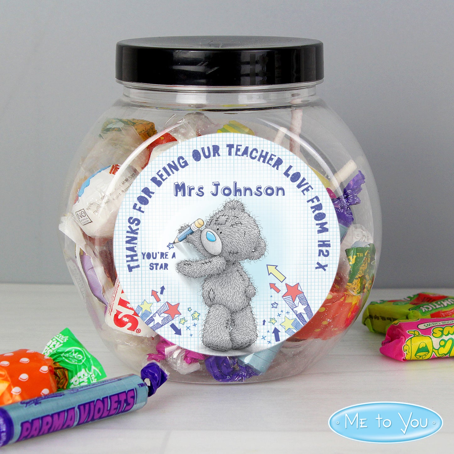 Personalised Me To You Teacher Sweets Jar