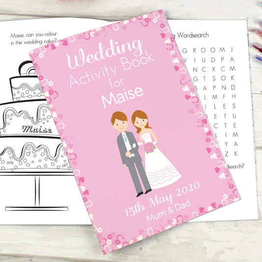 Personalised Wedding Activity Book for Girls