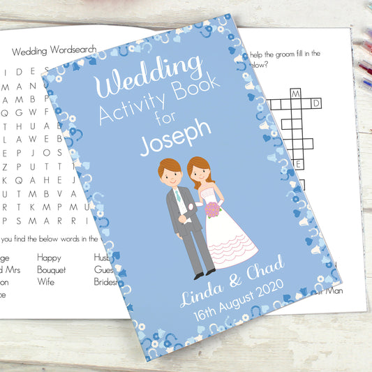 Personalised Wedding Activity Book for Boys