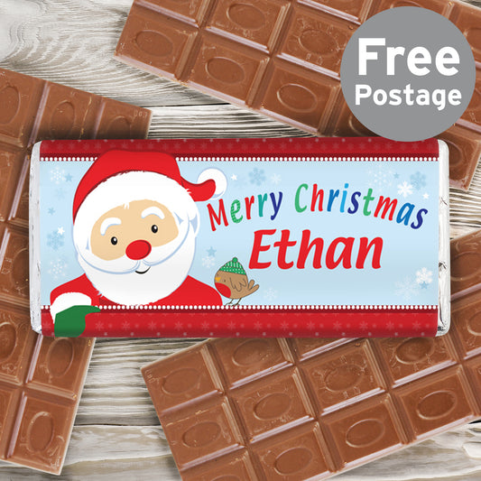 Personalised Santa Milk Chocolate Bar