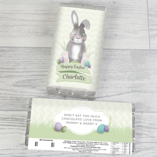 Personalised Easter Bunny Chocolate Bar