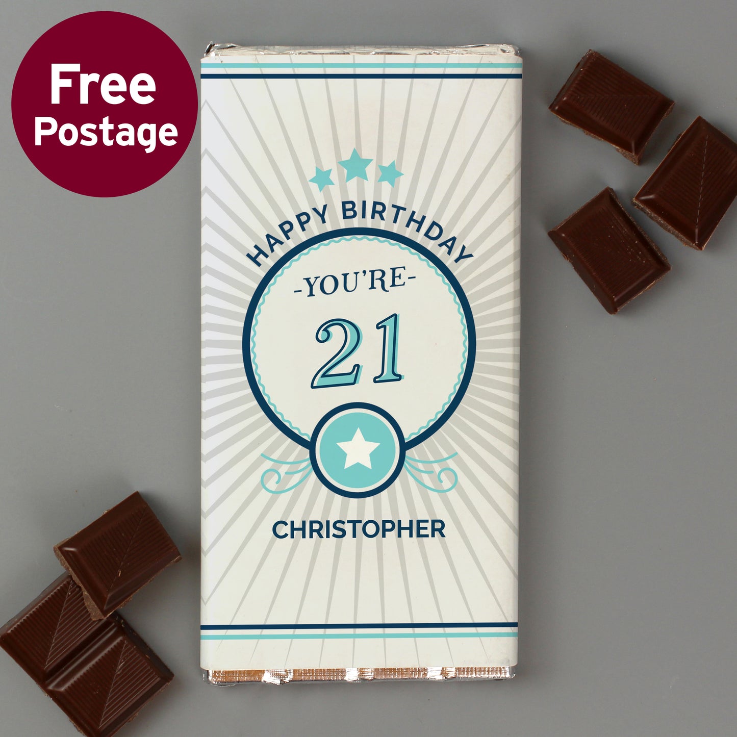 Personalised Birthday Milk Chocolate Bar