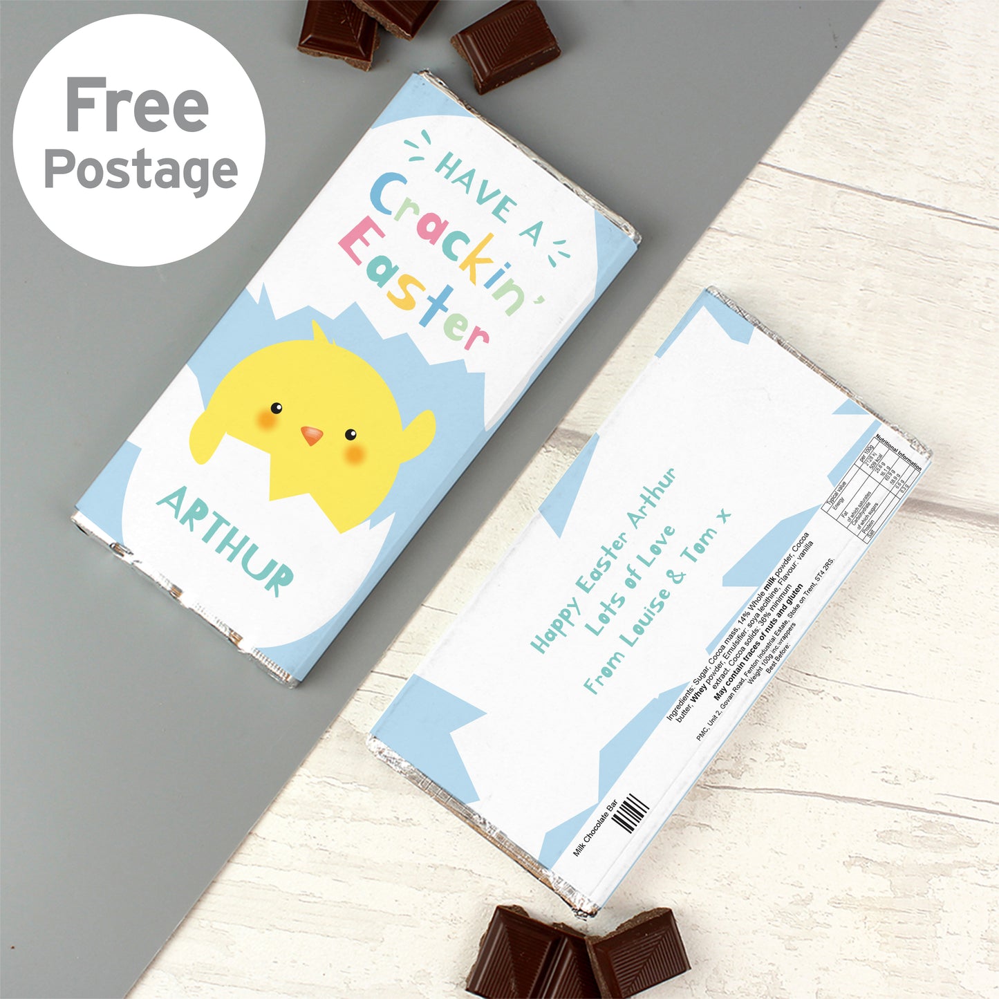 Personalised Have A Cracking Easter Milk Chocolate Bar