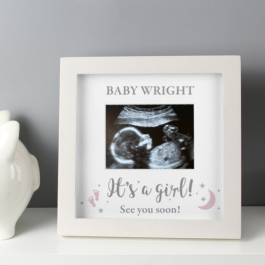 Personalised 'It's A Girl' Baby Scan Frame