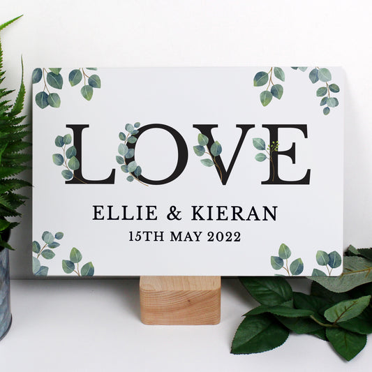 Personalised Botanical Metal Sign