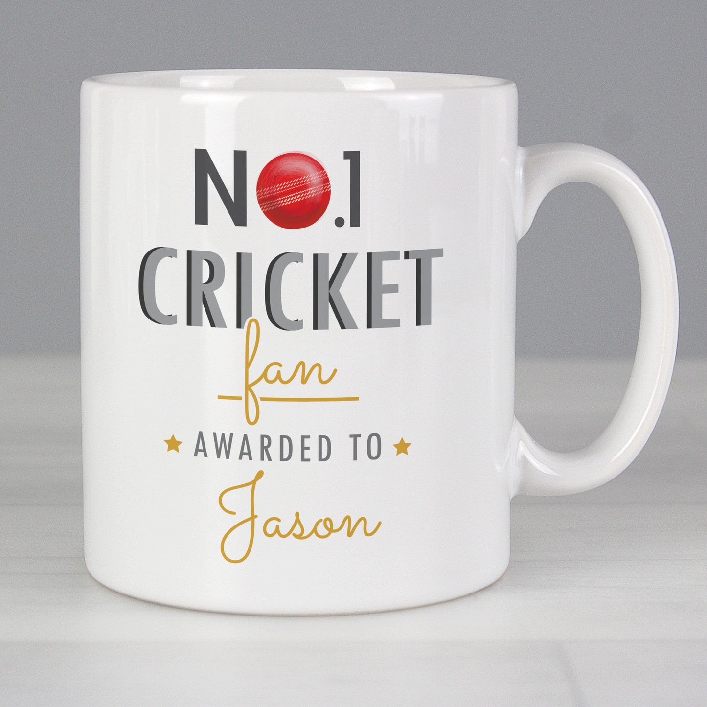 Personalised No.1 Cricket Fan Mug