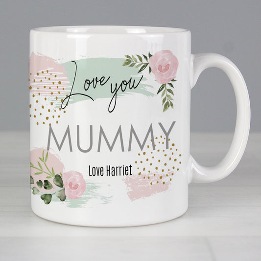 Personalised Abstract Rose Mug