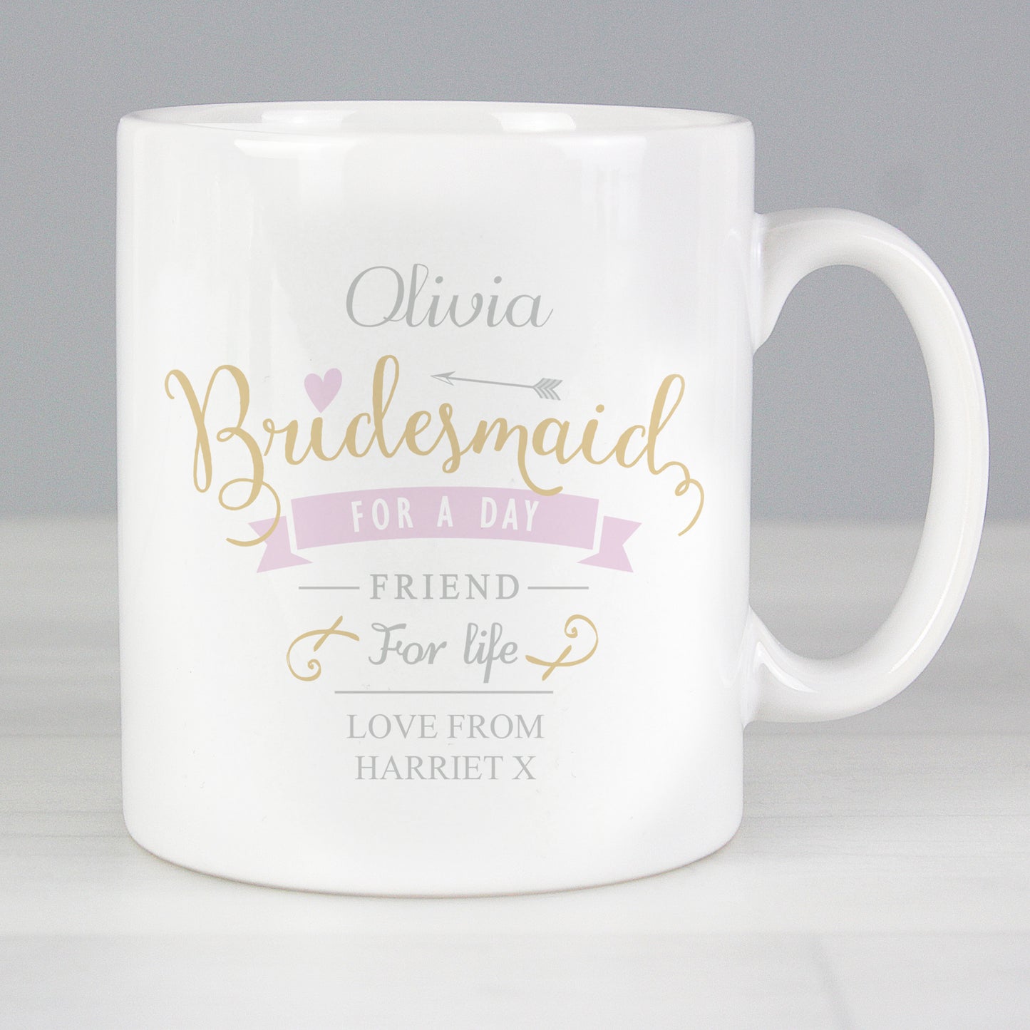 Personalised I Am Glad... Bridesmaid Mug