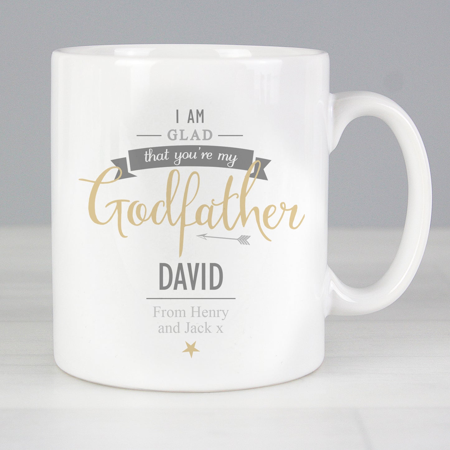 Personalised I Am Glad... Godfather Mug