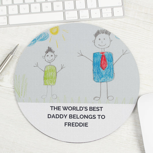 Personalised Childrens Drawing Photo Upload Mouse Mat