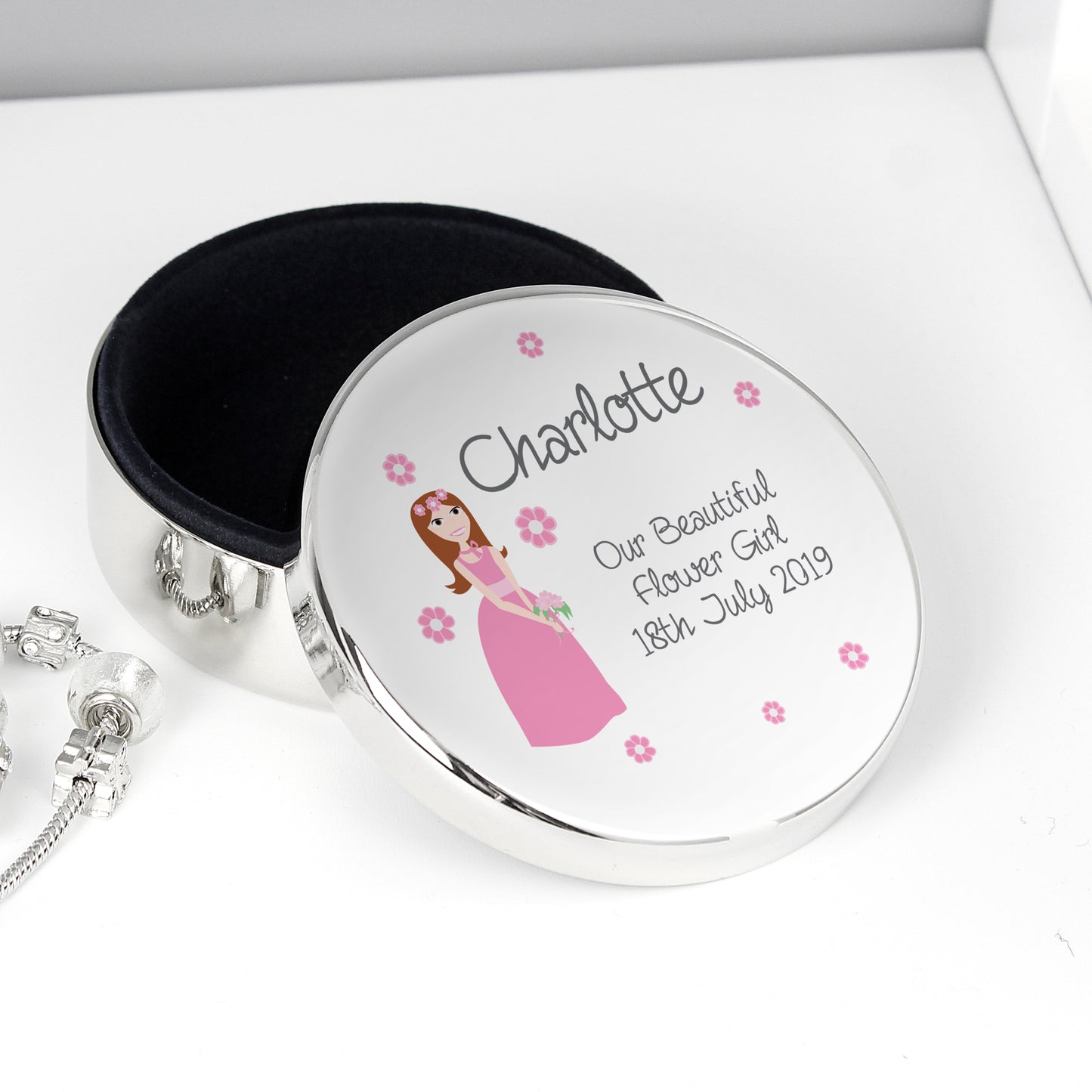 Personalised Fabulous Wedding Round Trinket Box