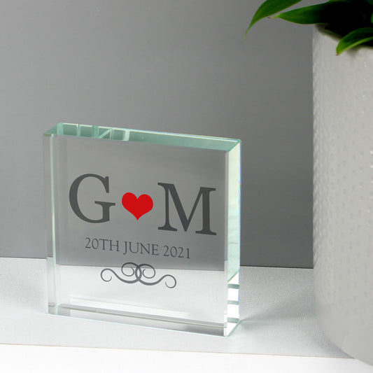Personalised Red Monogram Crystal Token