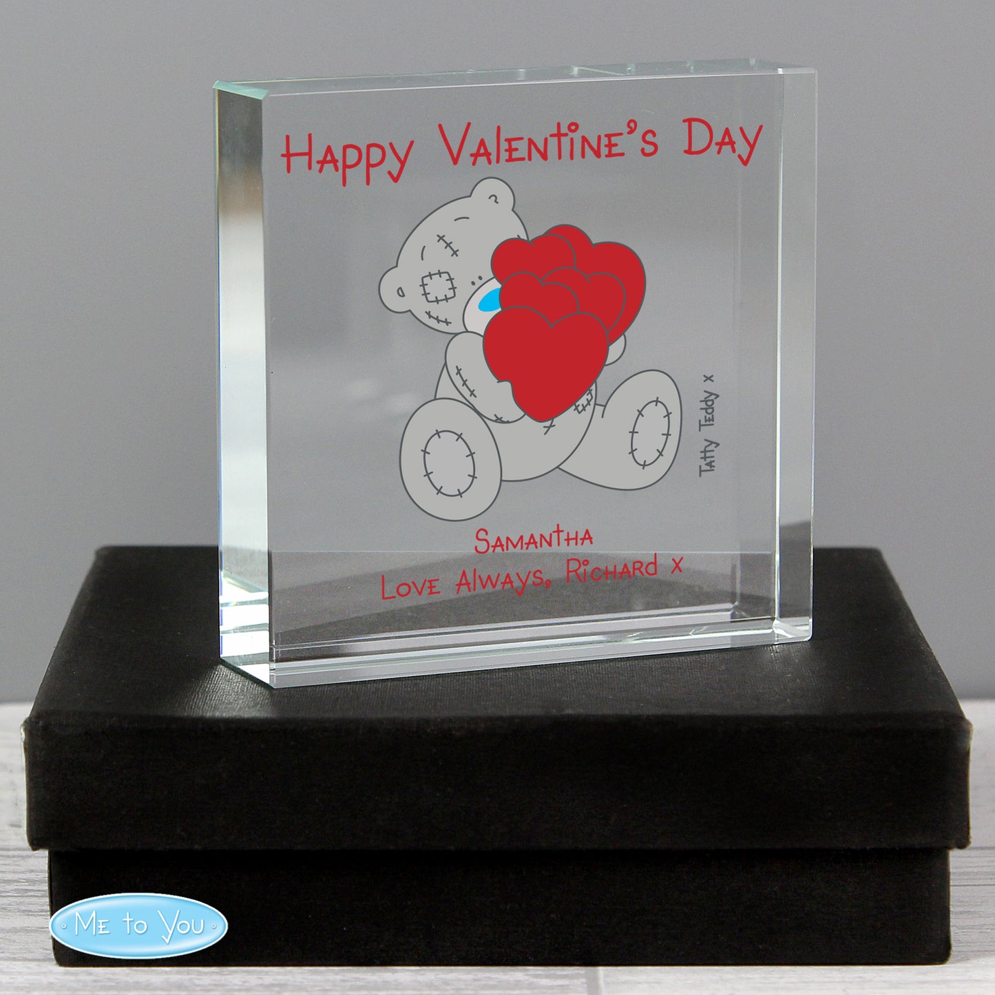 Personalised Me to You Big Heart Crystal Token