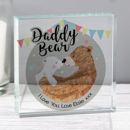 Personalised Daddy Bear Crystal Token