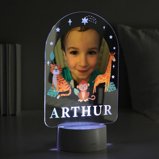 Personalised Animal Photo Upload LED Colour Changing Night Light