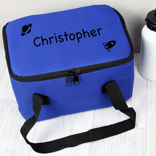 Personalised Black Rocket Lunch Bag